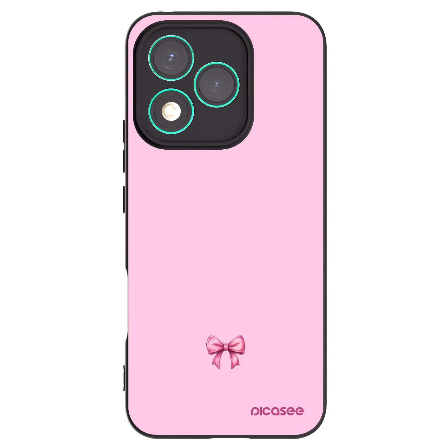 Picasee crna silikonska maskica za Honor 400 Lite 5G - Blush bow