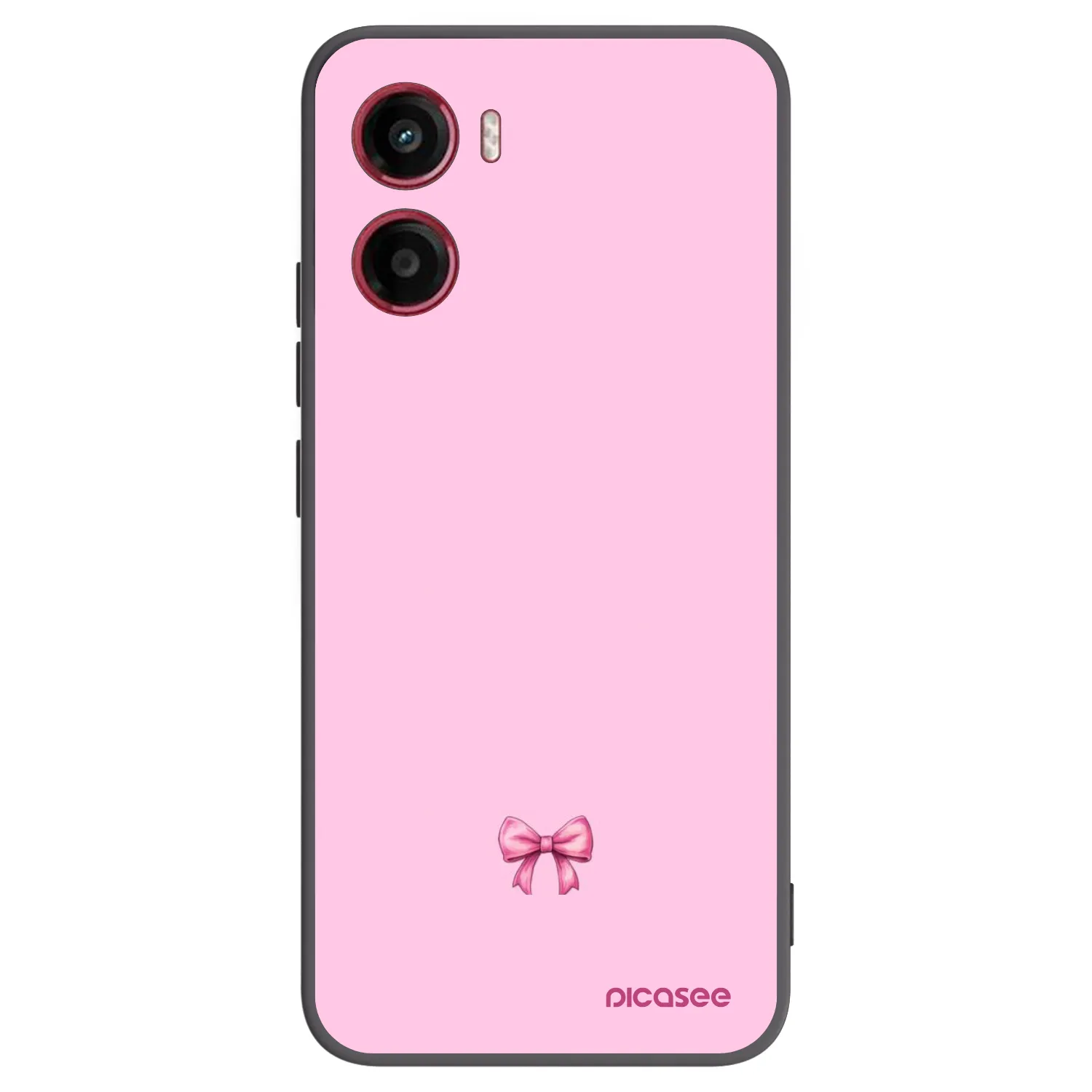 Picasee crna silikonska maskica za Motorola Moto G05 - Blush bow
