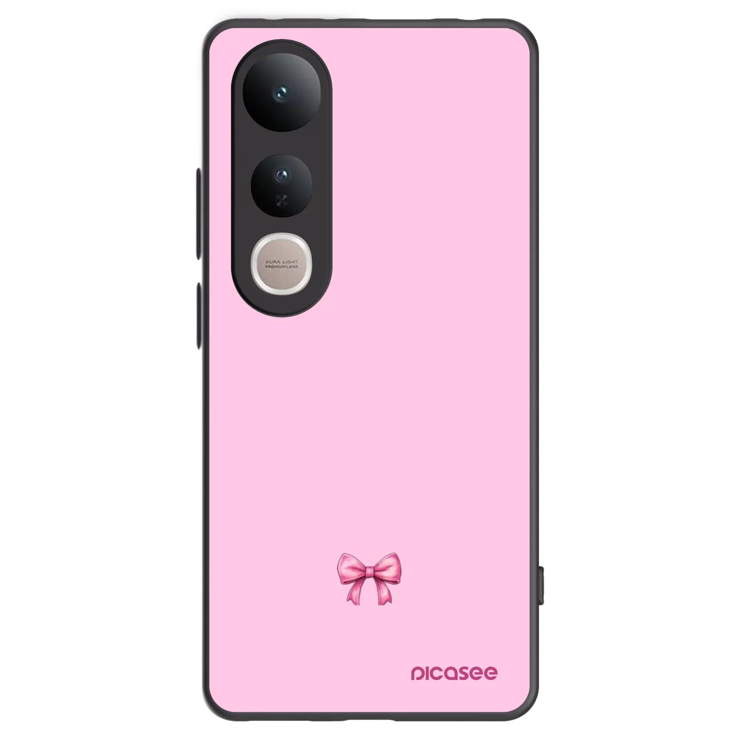 Picasee crna silikonska maskica za Vivo V50 Lite 5G - Blush bow