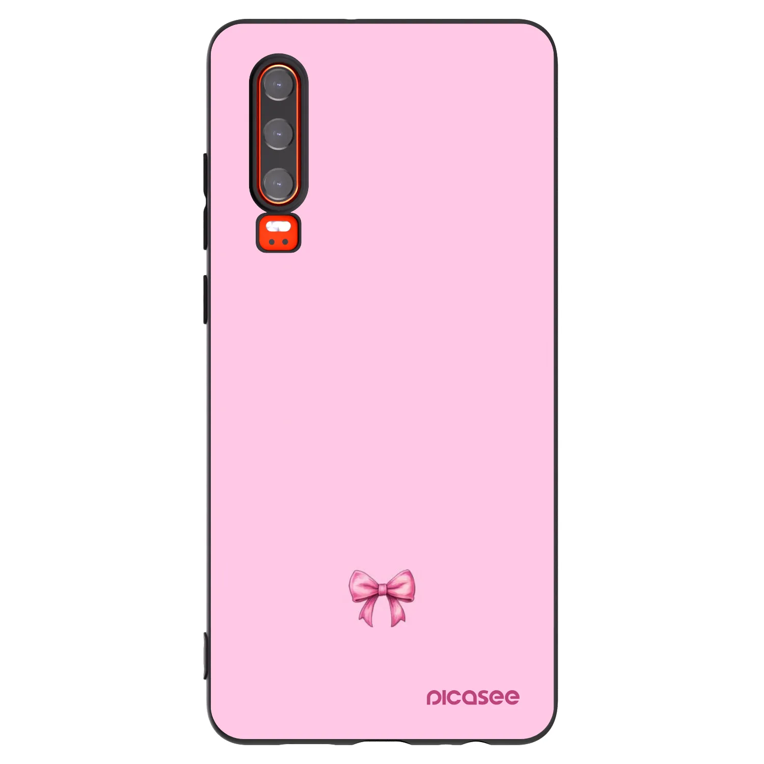 Picasee crna silikonska maskica za Huawei P30 - Blush bow
