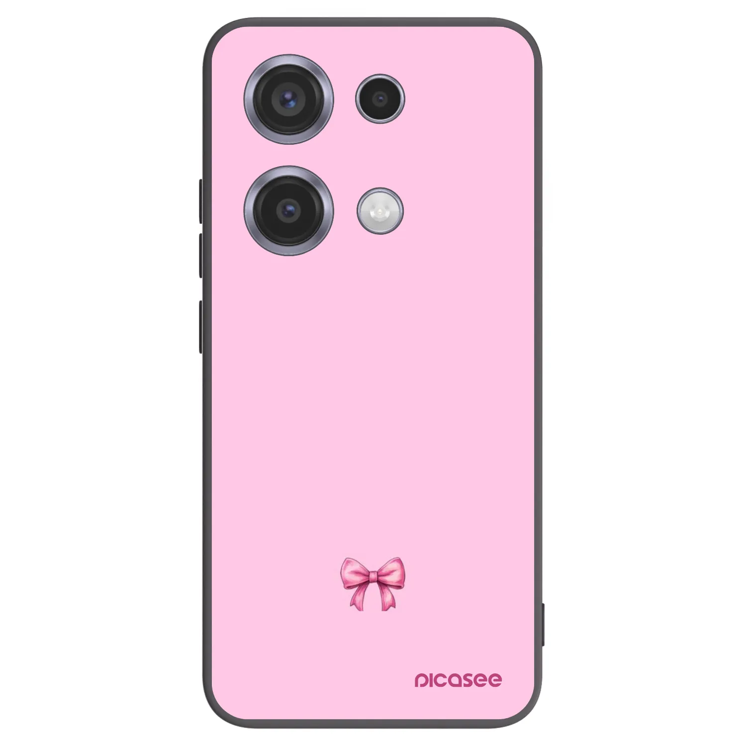 Picasee crna silikonska maskica za Xiaomi Redmi Note 14S - Blush bow