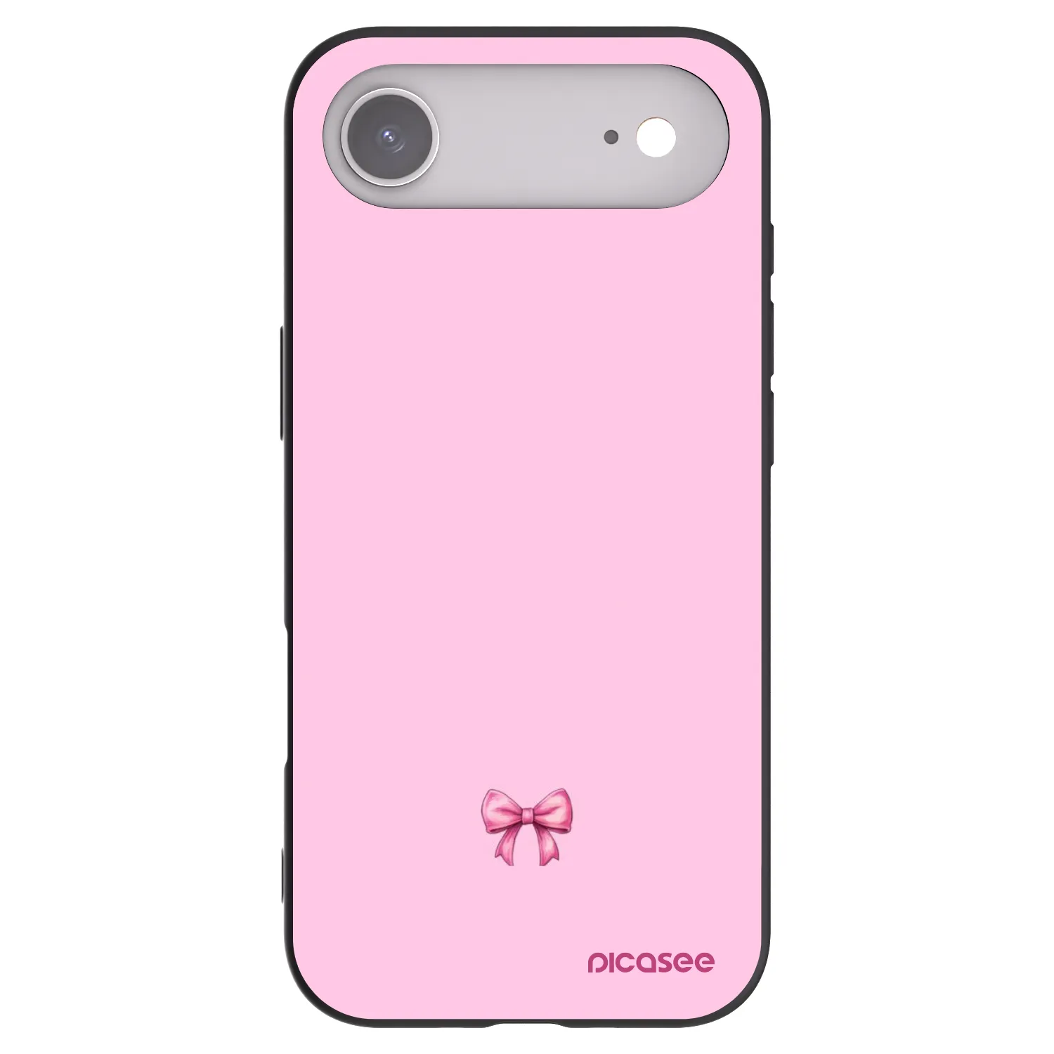 Picasee crna silikonska maskica za Apple iPhone Air - Blush bow