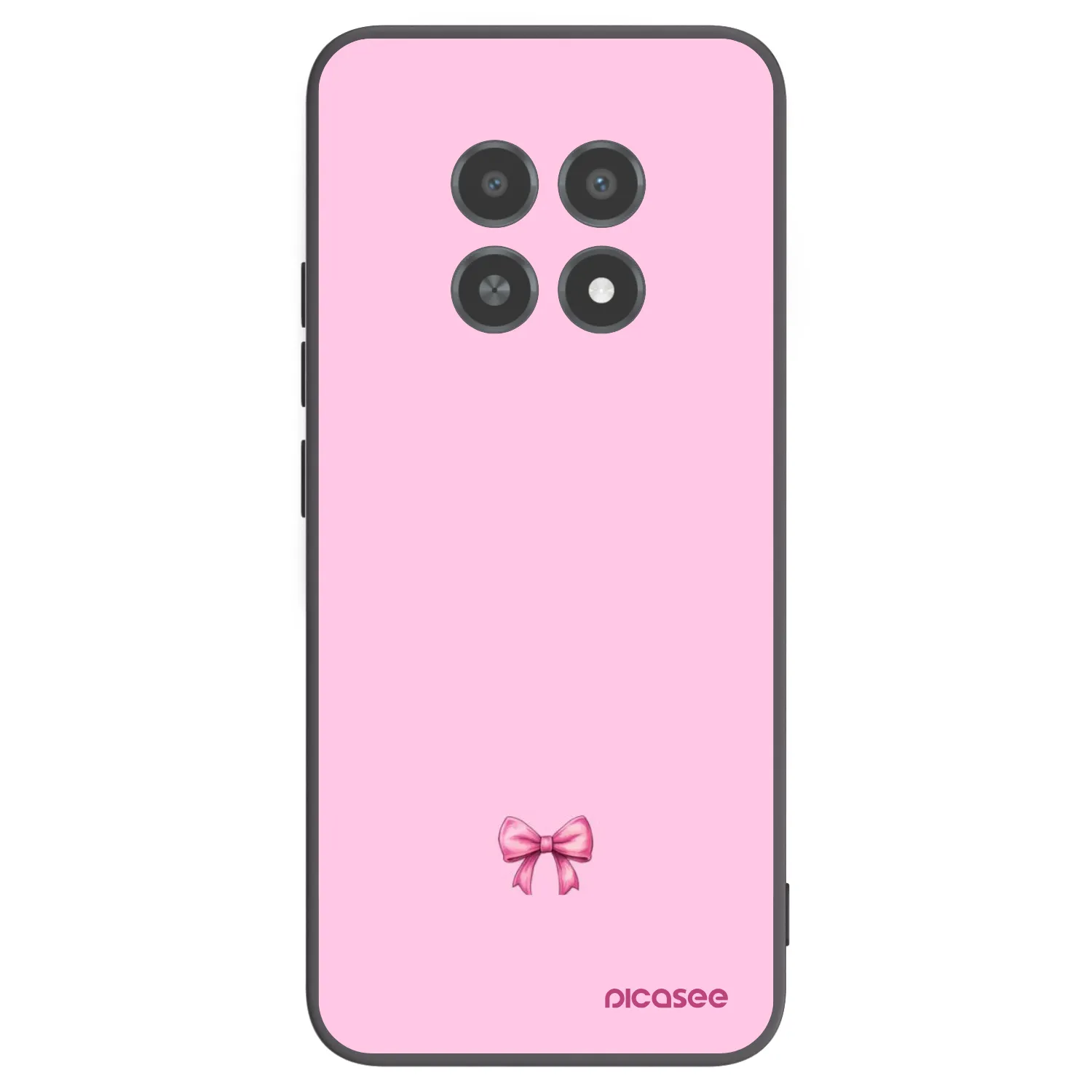 Picasee crna silikonska maskica za Realme 12X - Blush bow