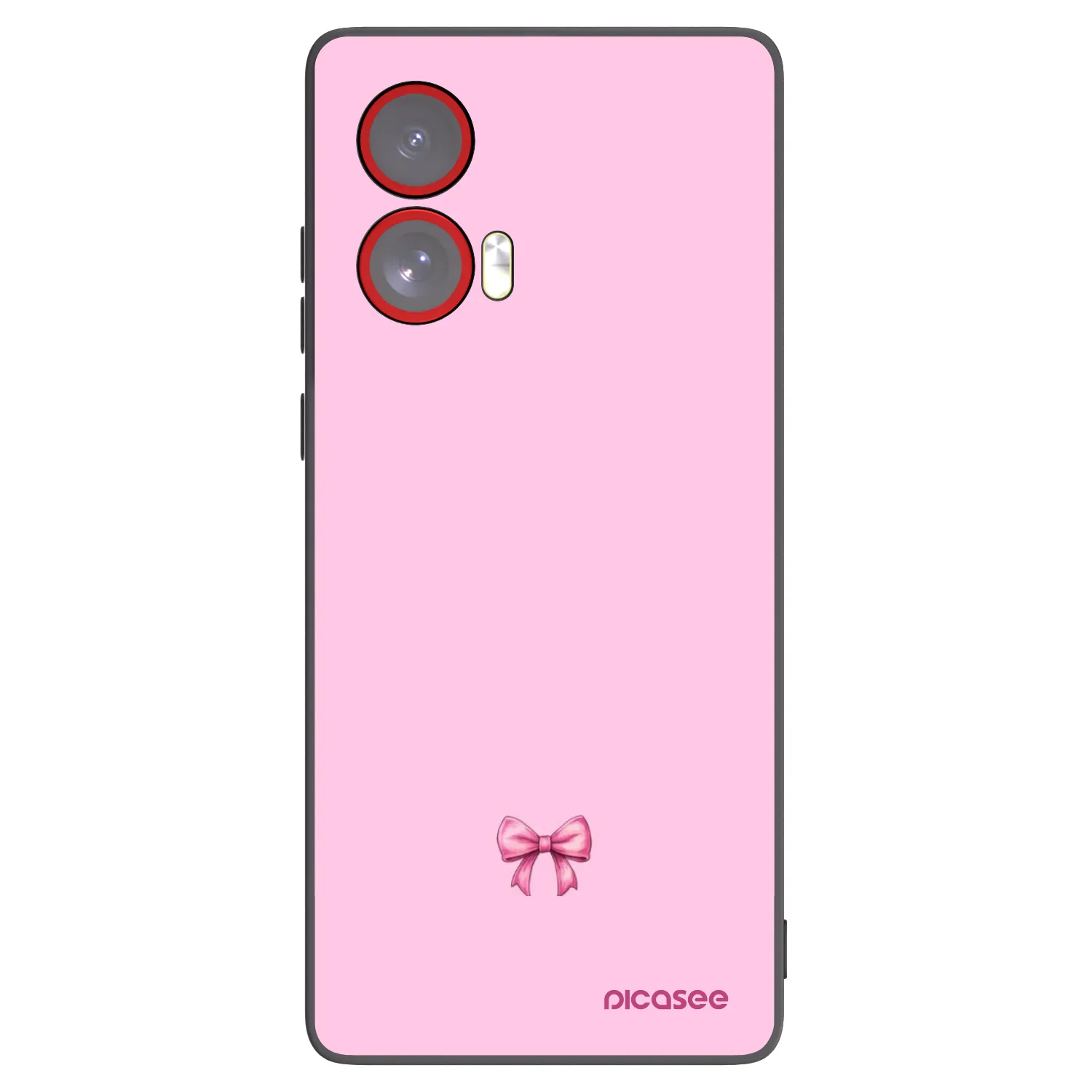 Picasee crna silikonska maskica za Motorola Edge 50 Fusion - Blush bow