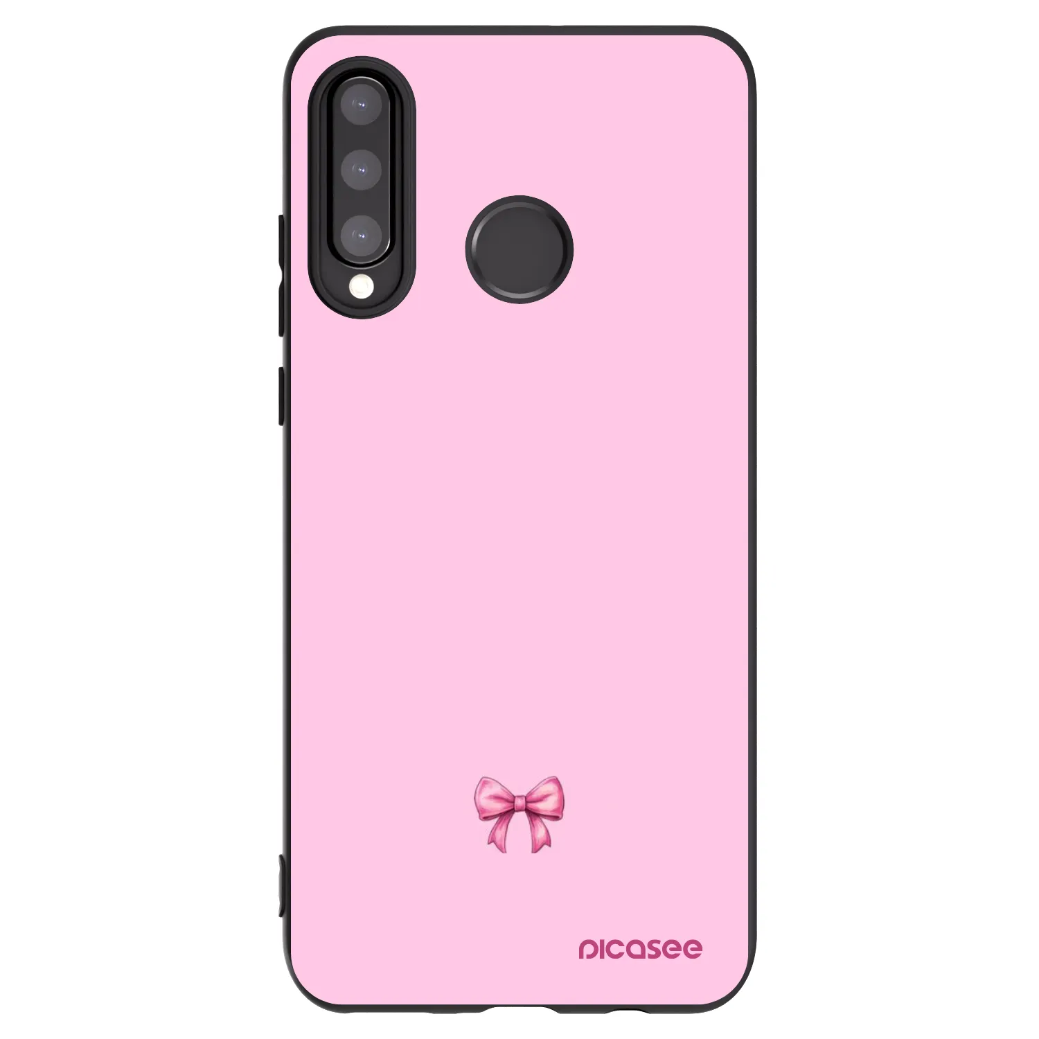 Picasee crna silikonska maskica za Huawei P30 Lite - Blush bow