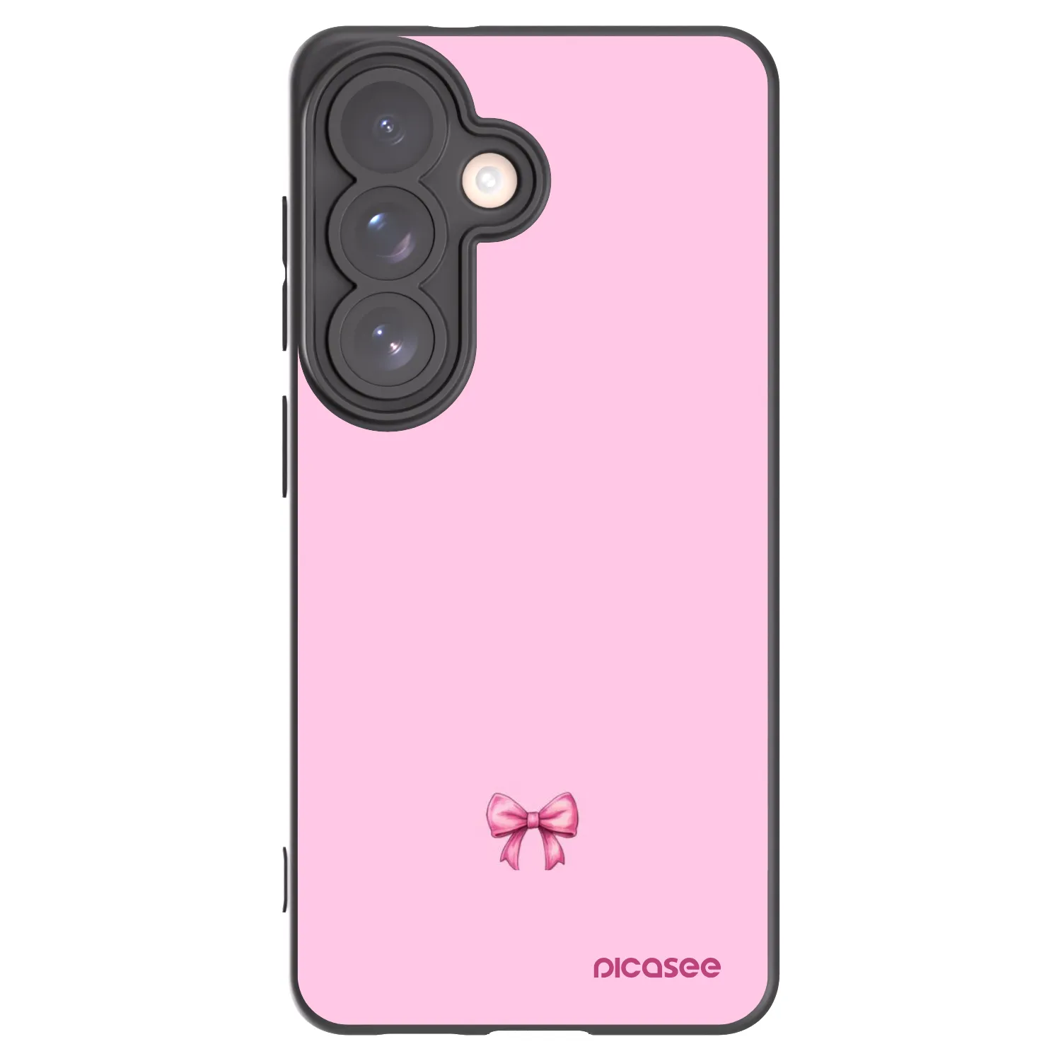 Picasee crna silikonska maskica za Samsung Galaxy S26 - Blush bow