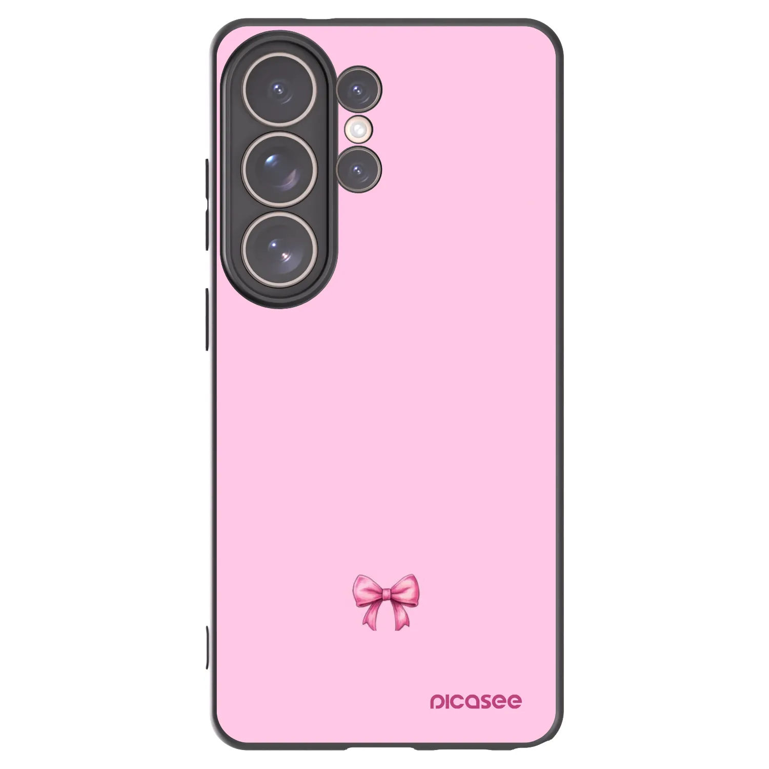 Picasee crna silikonska maskica za Samsung Galaxy S26 Ultra - Blush bow