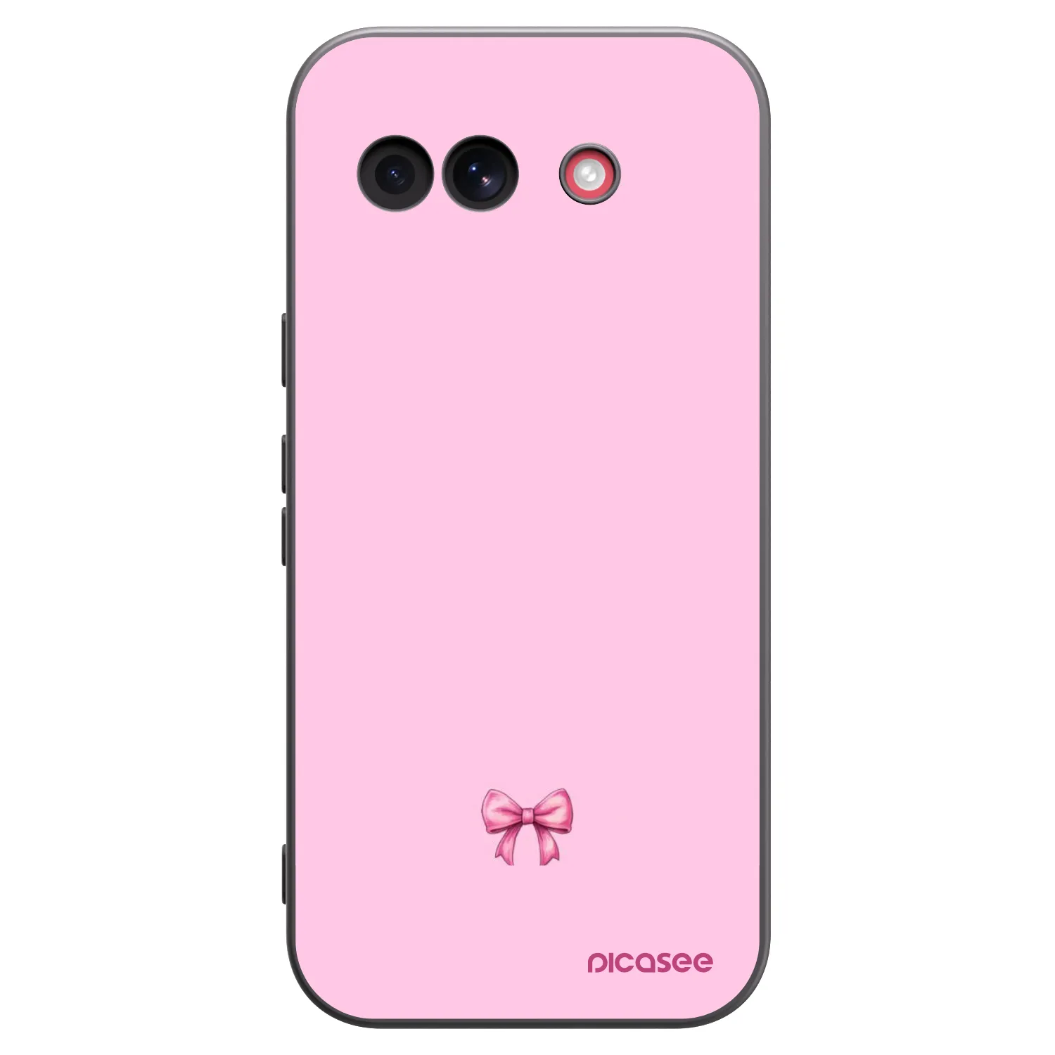 Picasee crna silikonska maskica za Google Pixel 10a - Blush bow