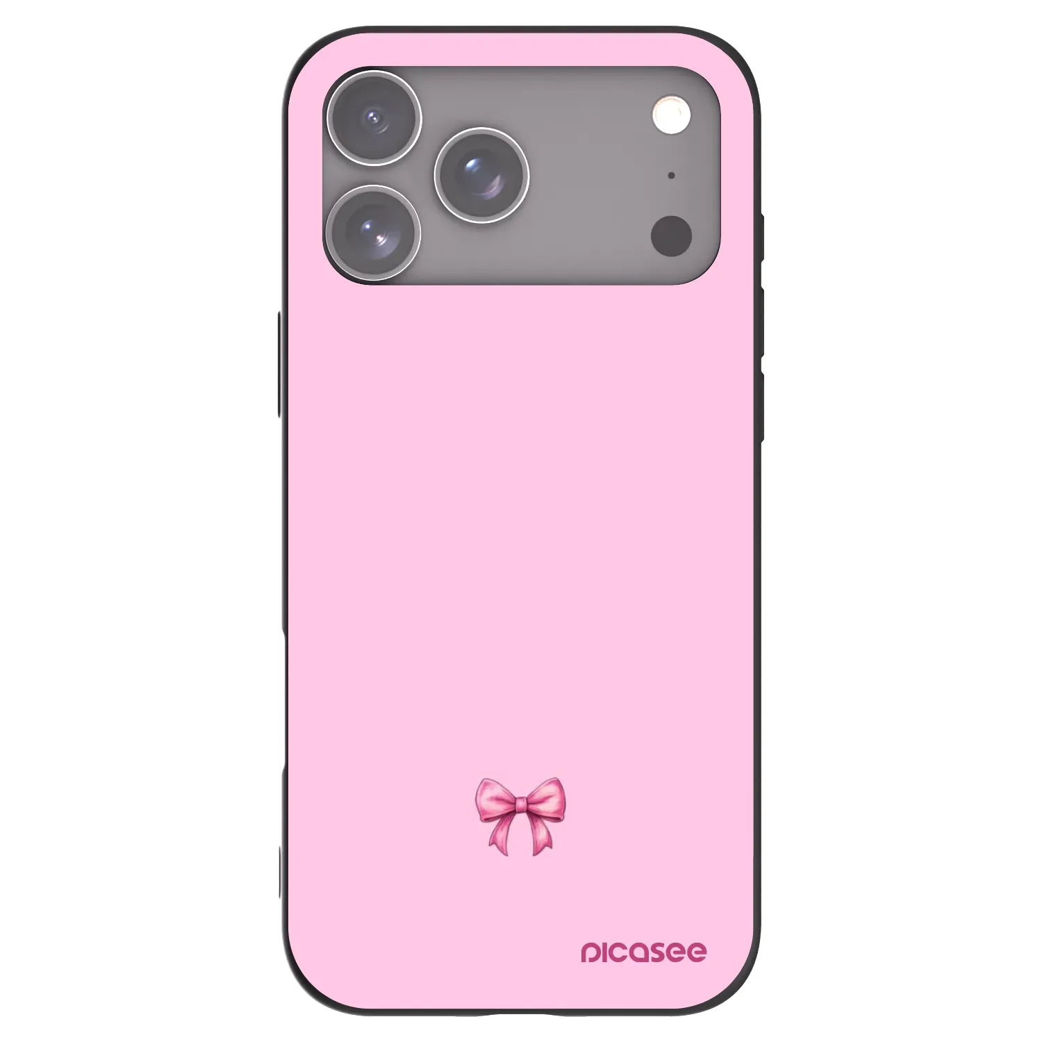 Picasee crna silikonska maskica za Apple iPhone 18 Pro Max - Blush bow