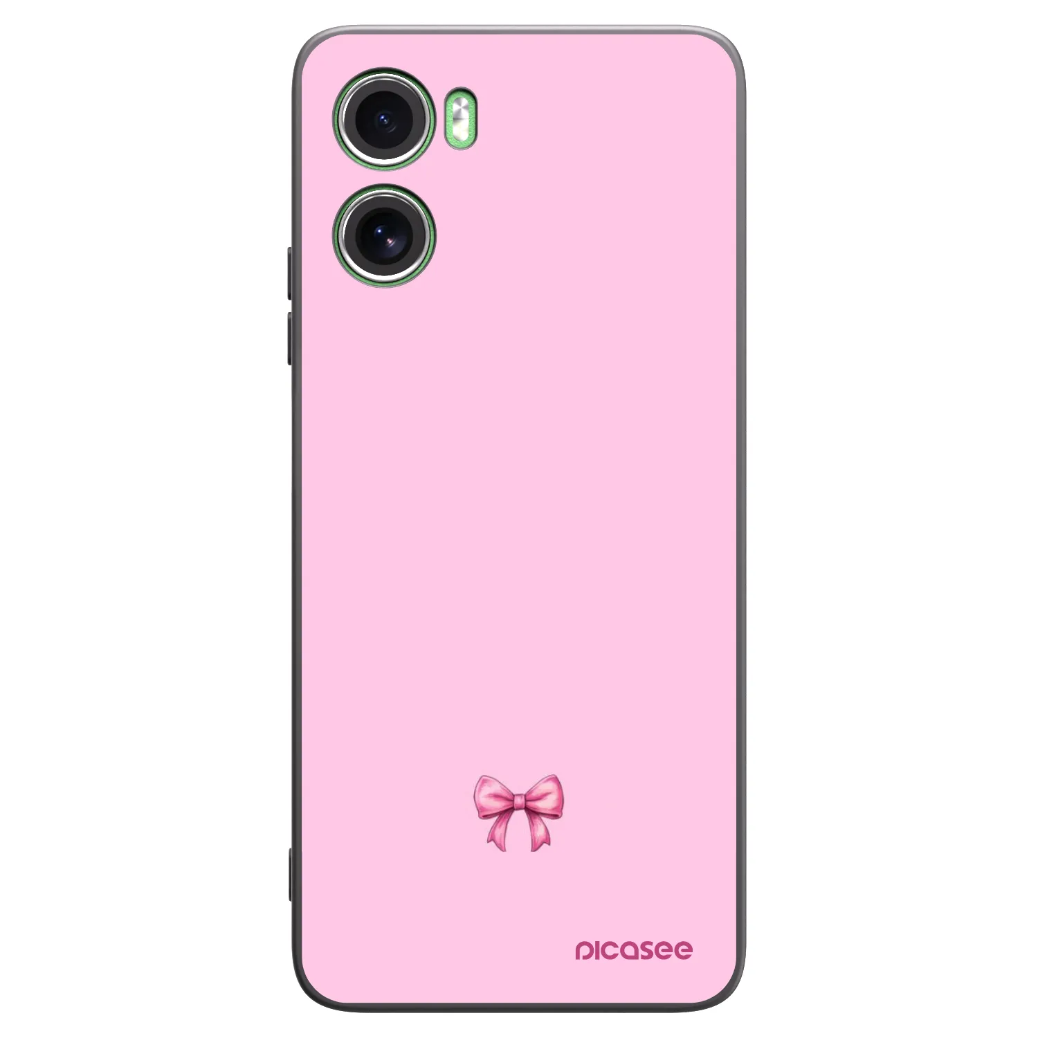 Picasee crna silikonska maskica za Motorola Moto G06 - Blush bow
