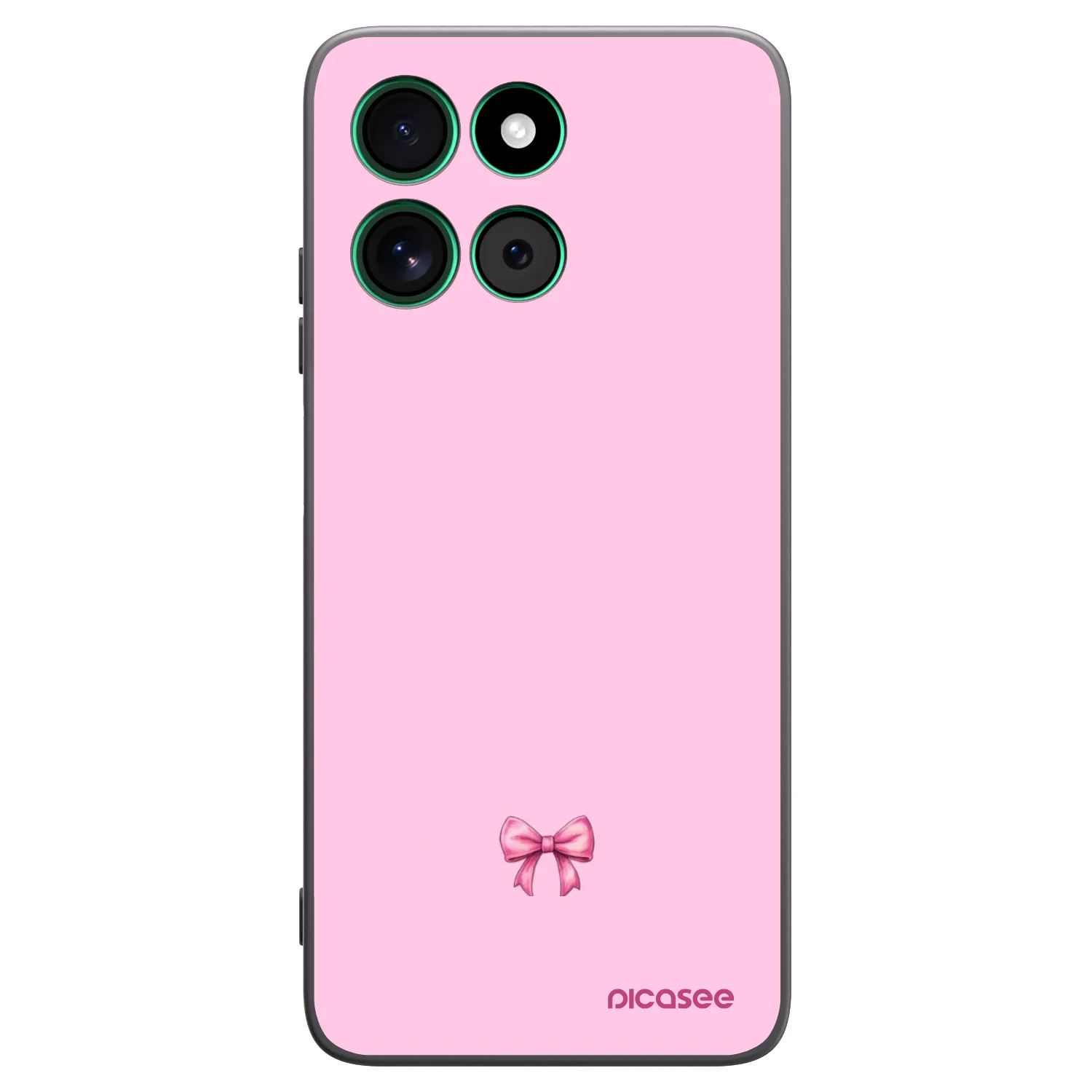 Picasee crna silikonska maskica za Motorola Moto G57 Power - Blush bow