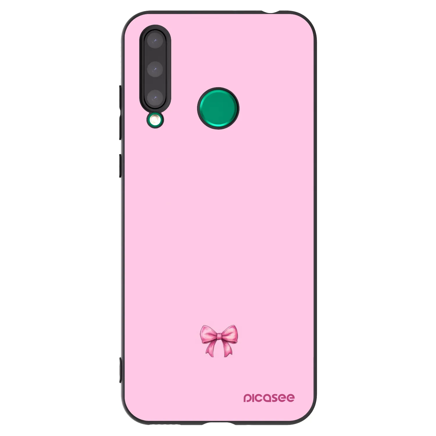 Picasee crna silikonska maskica za Honor 20 Lite - Blush bow