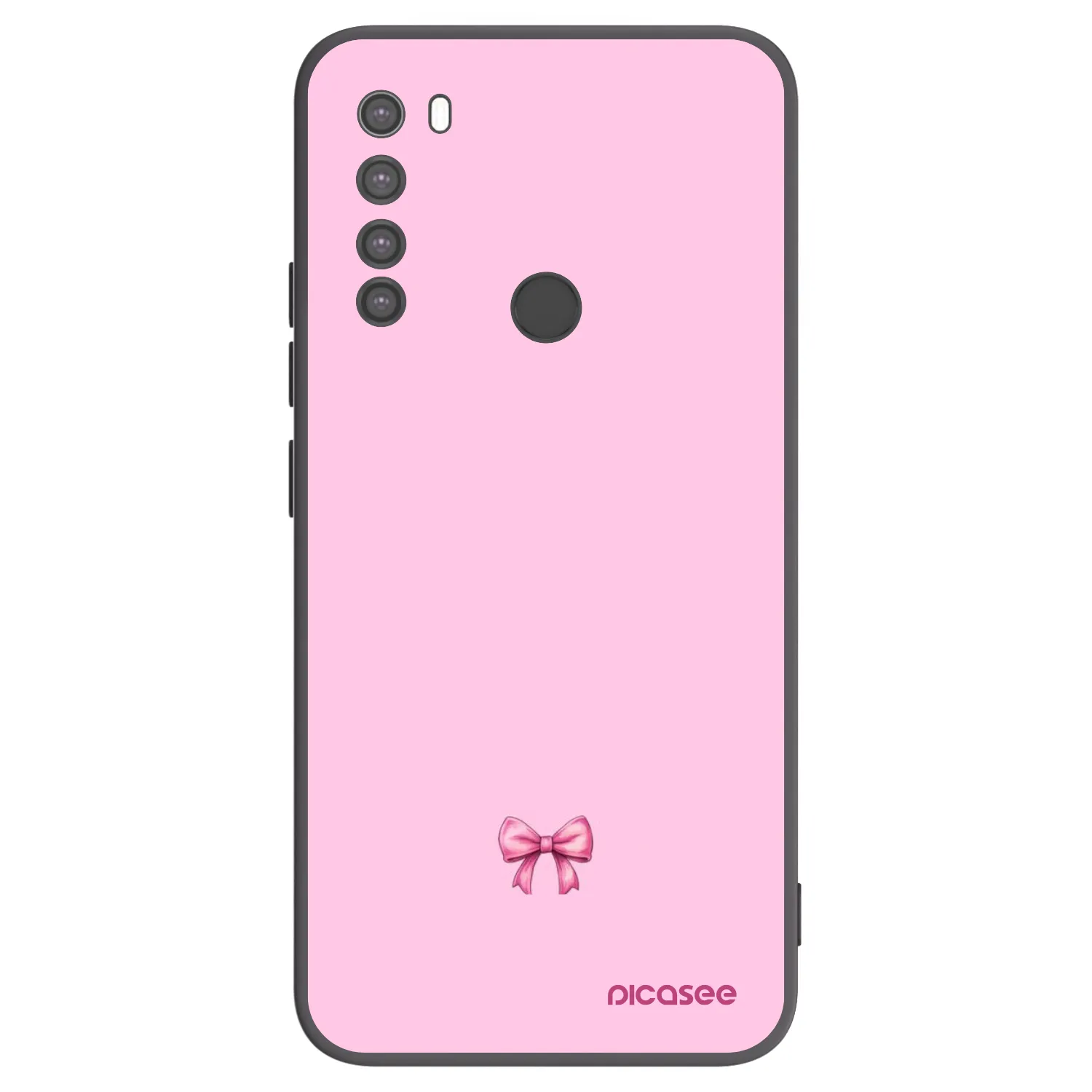Picasee crna silikonska maskica za Xiaomi Redmi Note 8 - Blush bow