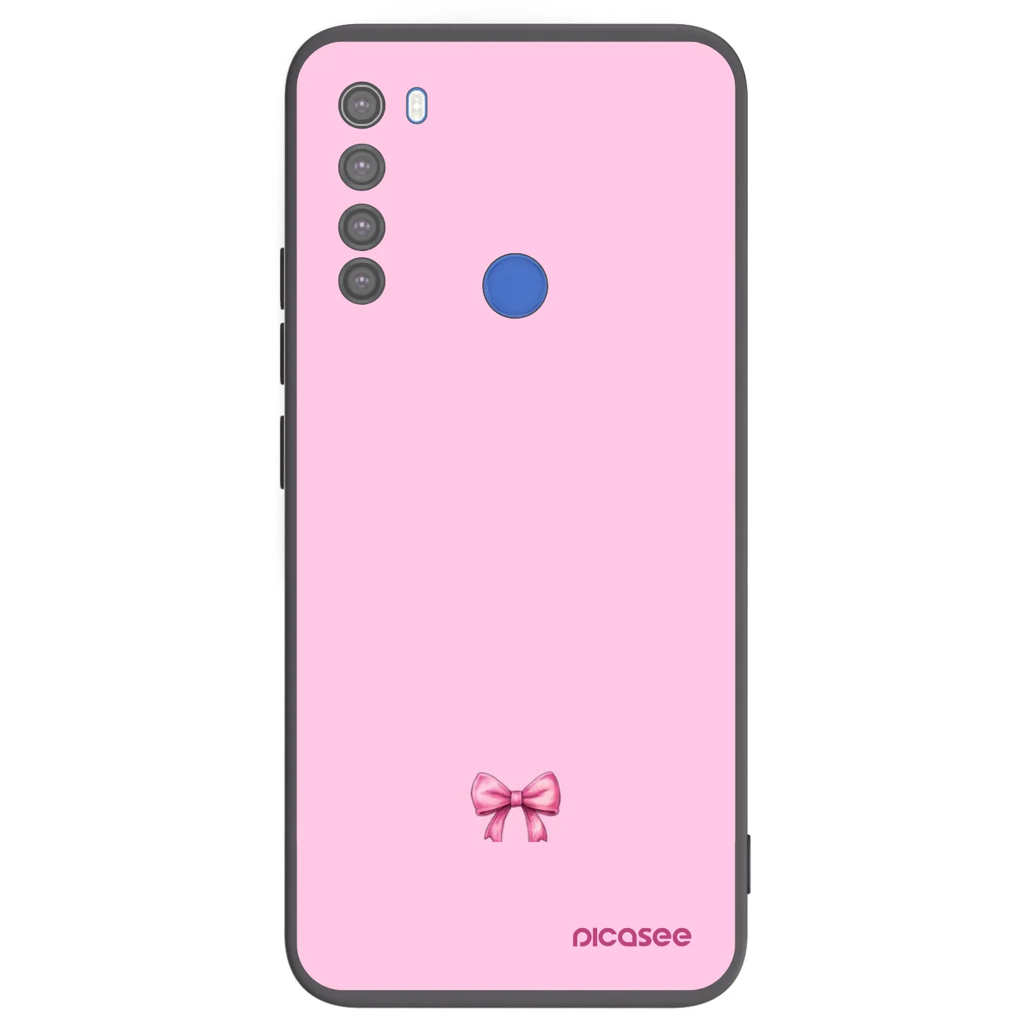 Picasee crna silikonska maskica za Xiaomi Redmi Note 8T - Blush bow
