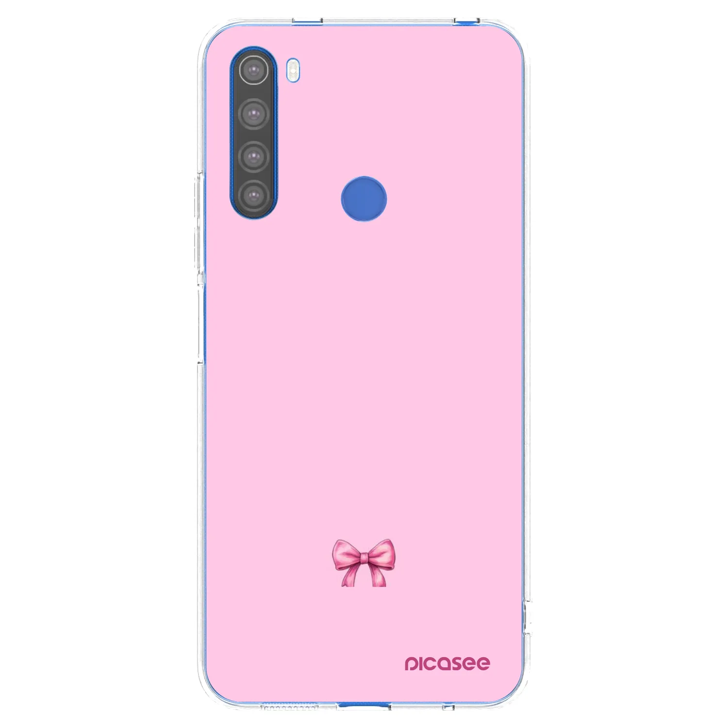 Picasee silikonska prozirna maskica za Xiaomi Redmi Note 8T - Blush bow