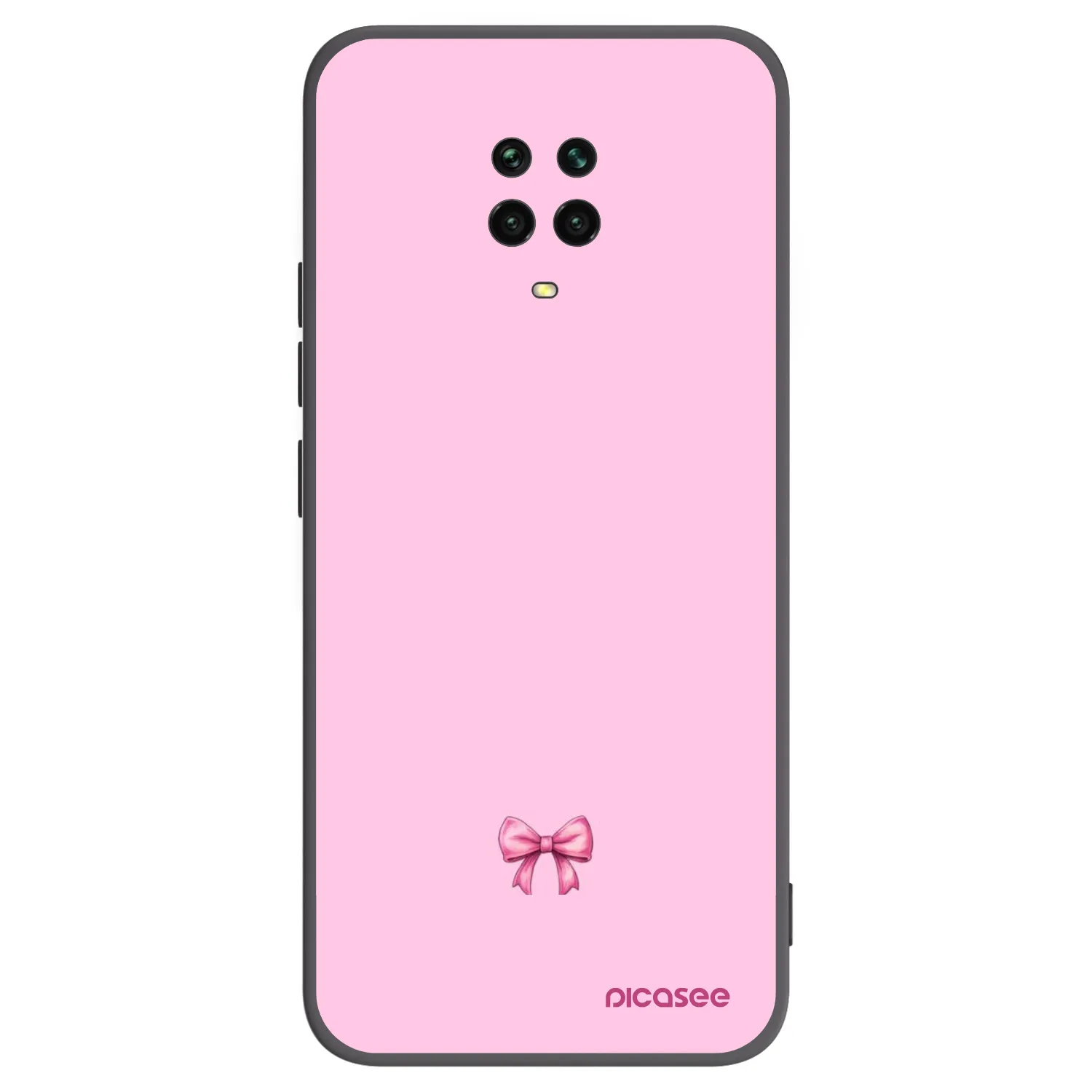 Picasee crna silikonska maskica za Xiaomi Redmi Note 9 Pro - Blush bow