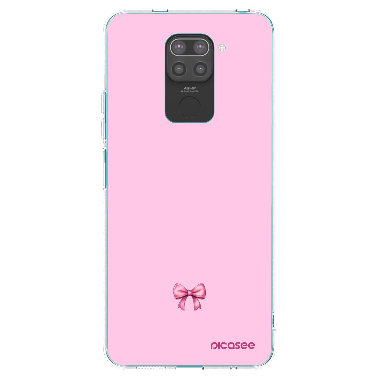 Picasee crna silikonska maskica za Xiaomi Redmi Note 9 - Blush bow