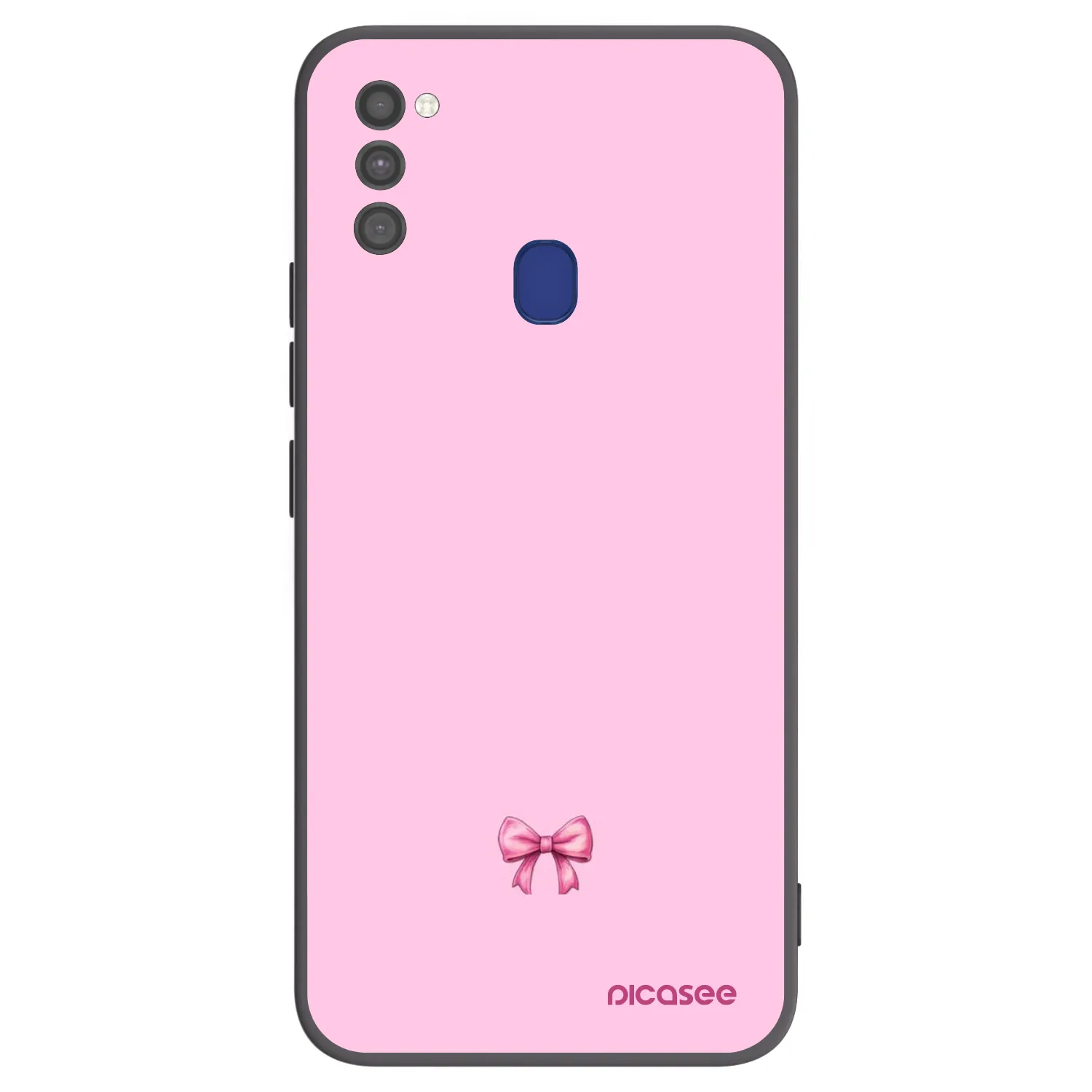 Picasee crna silikonska maskica za Samsung Galaxy M21 M215F - Blush bow