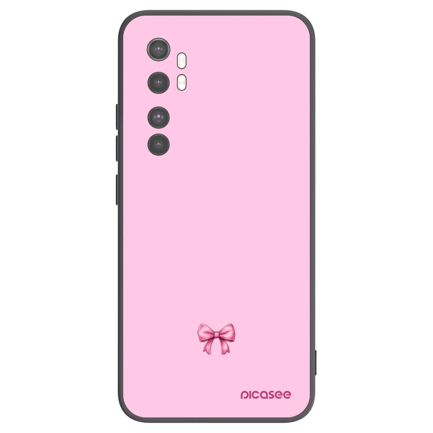 Picasee crna silikonska maskica za Xiaomi Mi Note 10 Lite - Blush bow