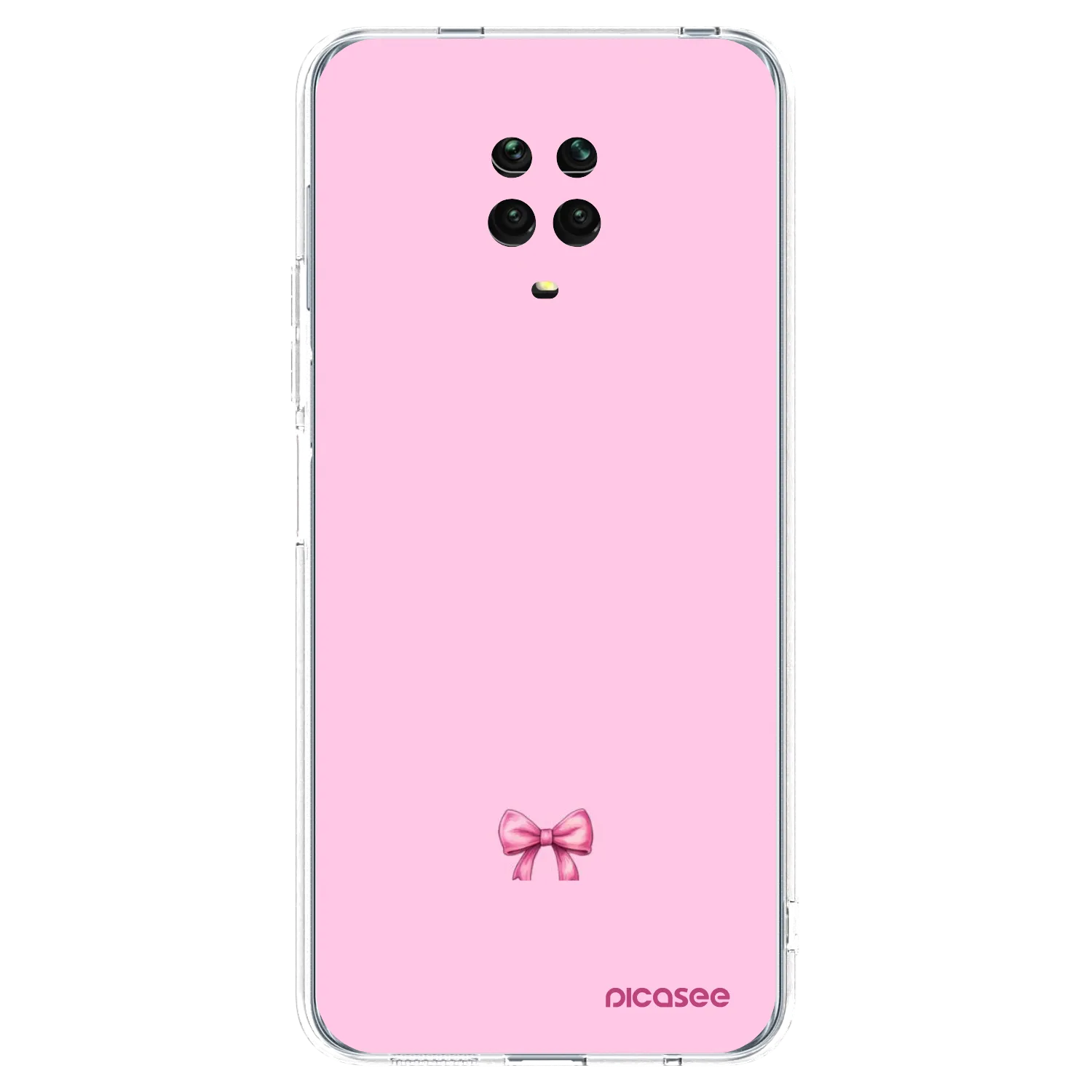 Picasee silikonska prozirna maskica za Xiaomi Redmi Note 9S - Blush bow