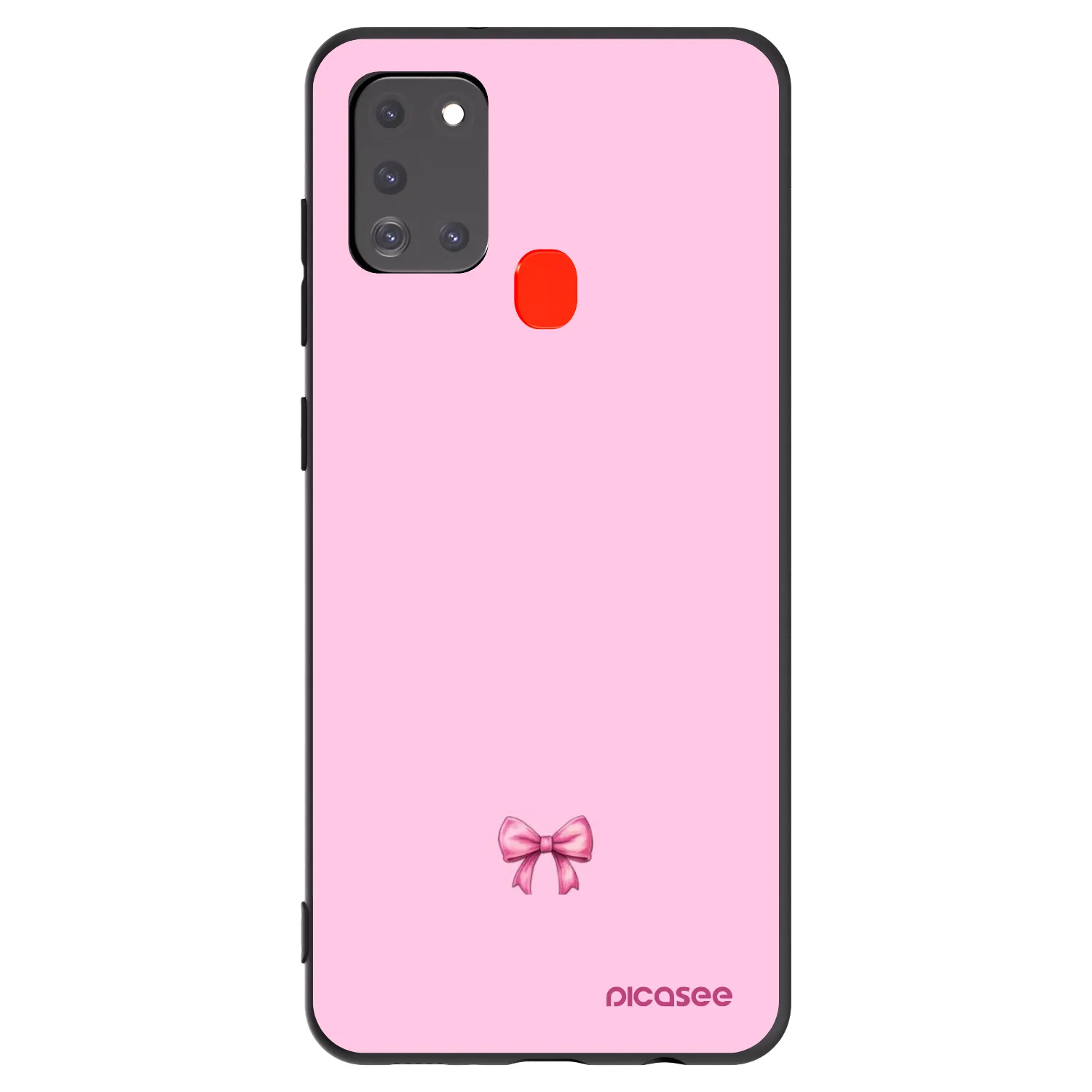 Picasee crna silikonska maskica za Samsung Galaxy A21s - Blush bow