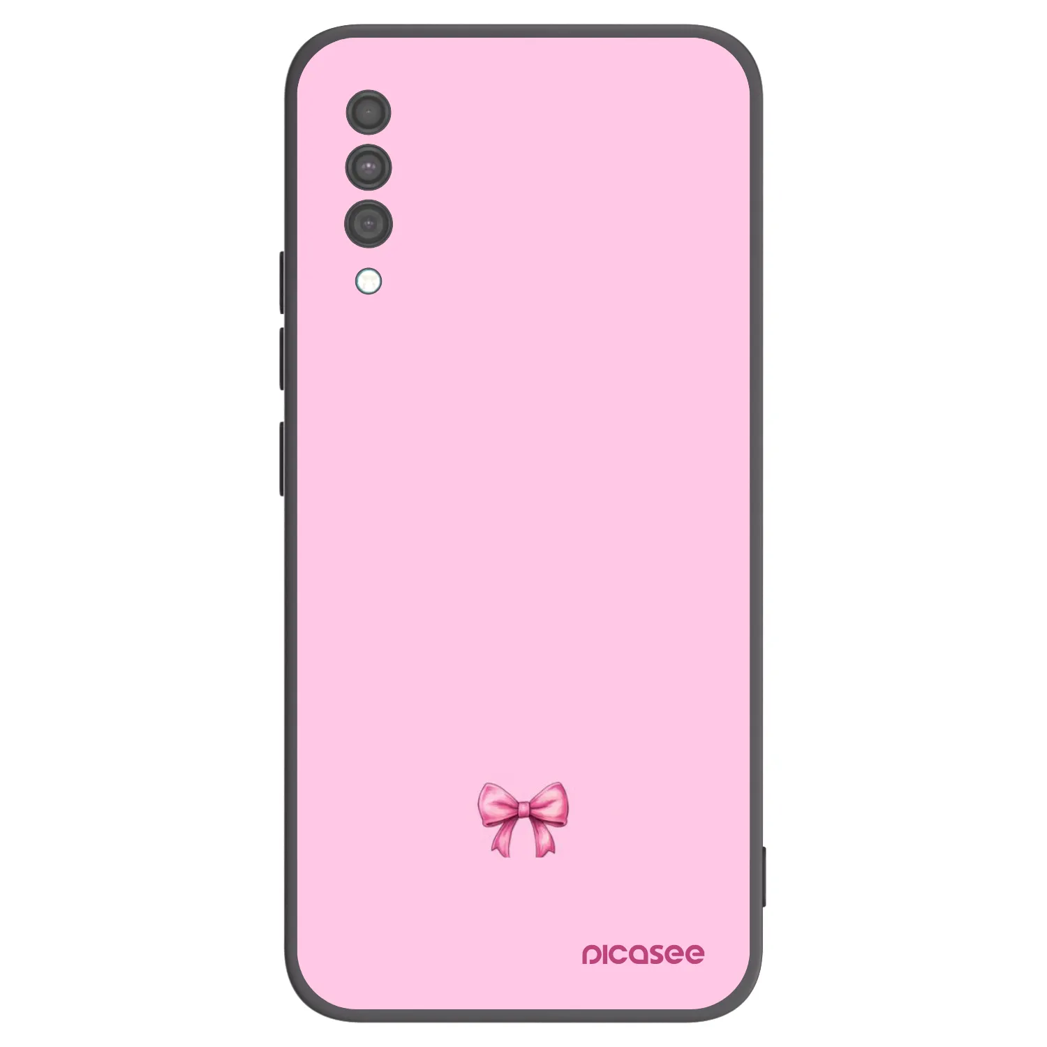 Picasee crna silikonska maskica za Samsung Galaxy A30s A307F - Blush bow