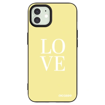Picasee crna silikonska maskica za Apple iPhone 12 Pro - Love