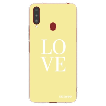 Picasee silikonska prozirna maskica za Samsung Galaxy A20s - Love
