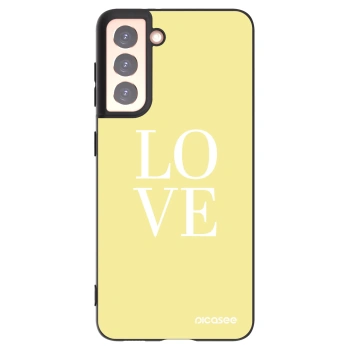 Picasee crna silikonska maskica za Samsung Galaxy S21 5G G991B - Love
