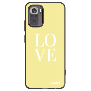 Picasee crna silikonska maskica za Xiaomi Redmi Note 10S - Love