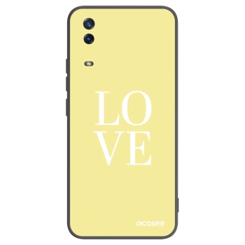 Picasee crna silikonska maskica za Vivo Y11s - Love