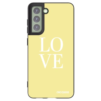 Picasee crna silikonska maskica za Samsung Galaxy S21 FE 5G - Love