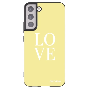 Picasee crna silikonska maskica za Samsung Galaxy S22+ 5G - Love