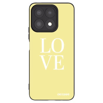 Picasee crna silikonska maskica za Honor X8a - Love