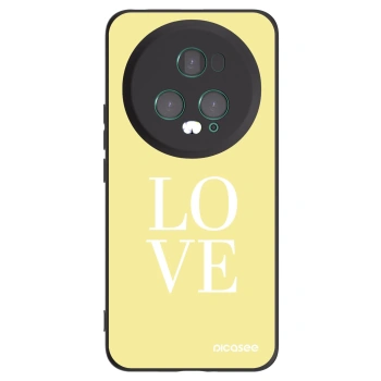 Picasee crna silikonska maskica za Honor Magic5 Pro - Love
