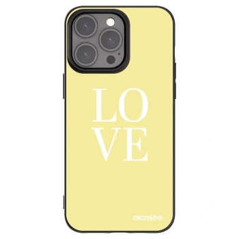 Picasee crna silikonska maskica za Apple iPhone 15 Pro Max - Love