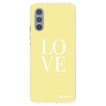 Picasee silikonska prozirna maskica za Motorola Moto G62 - Love