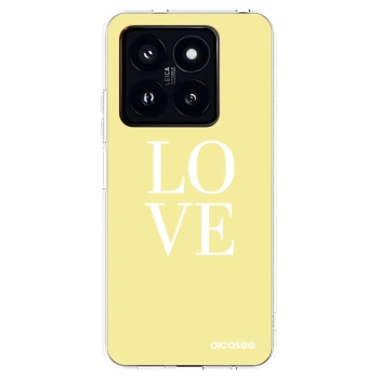 Picasee silikonska prozirna maskica za Xiaomi 14 Pro - Love