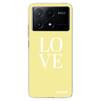 Picasee silikonska prozirna maskica za Xiaomi Poco X6 Pro - Love
