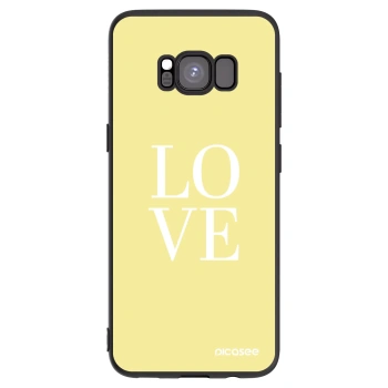 Picasee crna silikonska maskica za Samsung Galaxy S8 G950F - Love