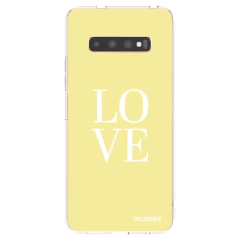 Picasee silikonska prozirna maskica za Samsung Galaxy S10 Plus G975 - Love