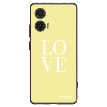 Picasee crna silikonska maskica za Motorola Moto G35 5G - Love