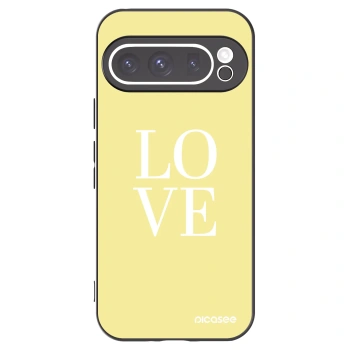 Picasee crna silikonska maskica za Google Pixel 9 Pro - Love
