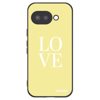 Picasee crna silikonska maskica za Google Pixel 9a - Love