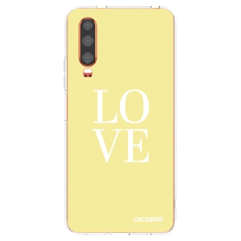 Picasee silikonska prozirna maskica za Huawei P30 - Love