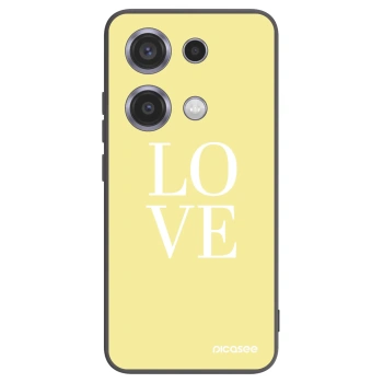 Picasee crna silikonska maskica za Xiaomi Redmi Note 14S - Love