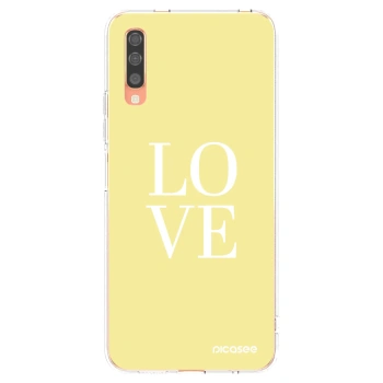 Picasee silikonska prozirna maskica za Samsung Galaxy A70 A705F - Love