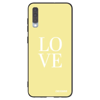 Picasee crna silikonska maskica za Samsung Galaxy A70 A705F - Love