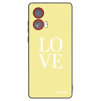 Picasee crna silikonska maskica za Motorola Edge 50 Fusion - Love