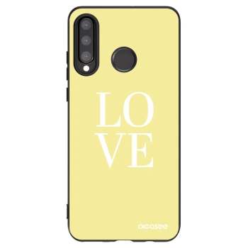 Picasee crna silikonska maskica za Huawei P30 Lite - Love